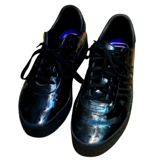 Adidas - Black Patent Leather Sneakers US 10 - NEW - Unisex - Picture 1 of 5